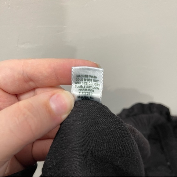 Monrow Bungee Cord Linen Blend Paperbag Pants Black Small - Picture 6 of 7